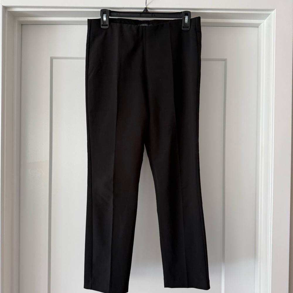 Adrianna Papell Black Straight-Leg Dress Pants